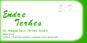 endre terhes business card